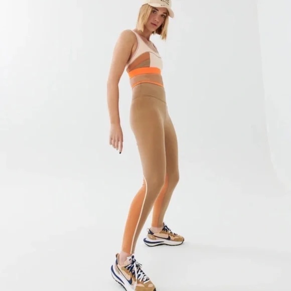 P.E Nation Tan/Orange Backline Legging - Picture 1 of 9